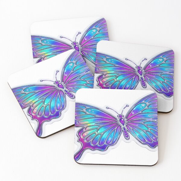 Item preview, Holographic Aesthetic Butterfly Y2K Glitter Effect Sticker designed and sold by JeevanStickers.