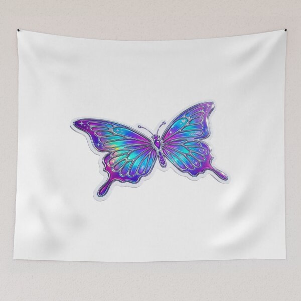 Item preview, Holographic Aesthetic Butterfly Y2K Glitter Effect Sticker designed and sold by JeevanStickers.