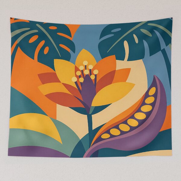 Item preview, Bold Tropical Flower and Leaf Shapes designed and sold by InkSmithery.