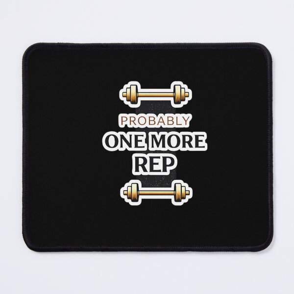 Item preview, Probably One More Rep Funny Gym Quote Minimal Dumbbell Design designed and sold by Artbysarmina.