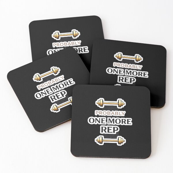 Item preview, Probably One More Rep Funny Gym Quote Minimal Dumbbell Design designed and sold by Artbysarmina.