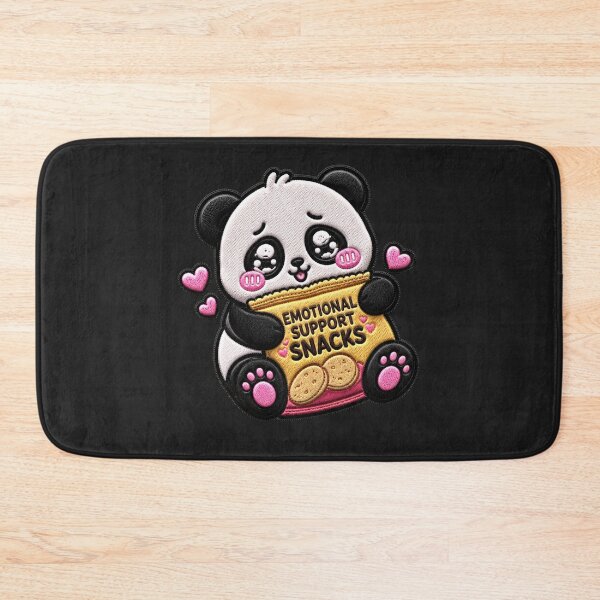 Item preview, Emotional Support Snacks Panda Embroidery Patch designed and sold by ColorSplash123.