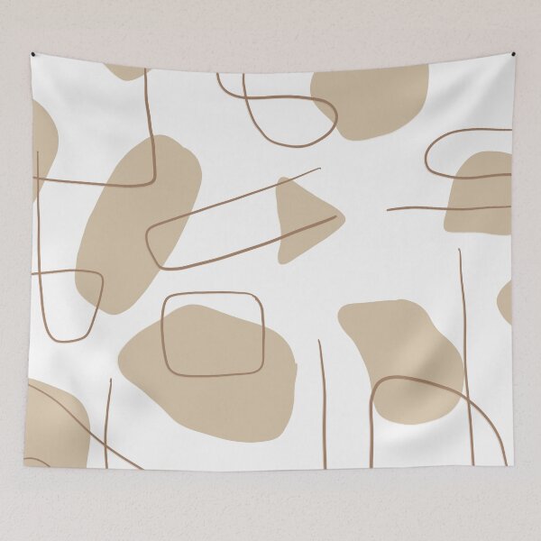 Item preview, Minimal Abstract Shapes Pattern – Modern Neutral Aesthetic designed and sold by Barelythere2324.
