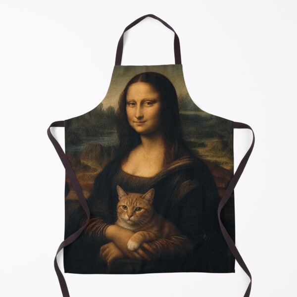 Item preview, Mona Lisa and Orange Cat Friend - Funny Classical Painting Parody designed and sold by merchxwear.