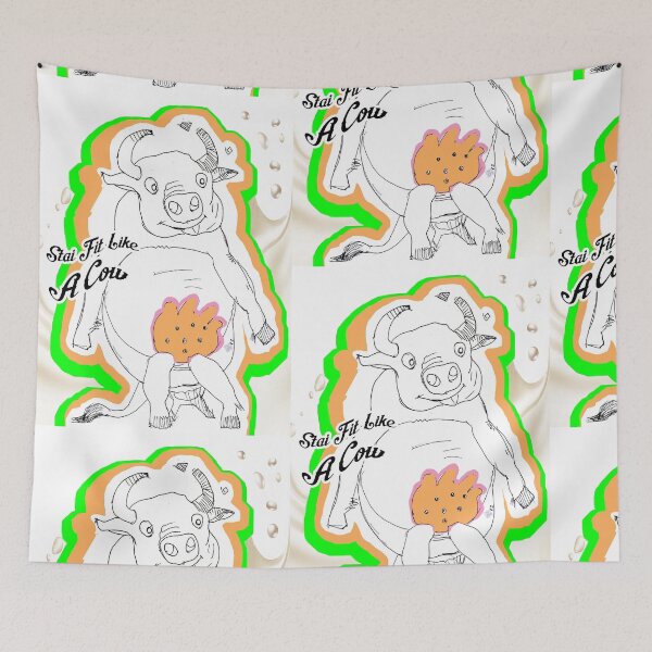 Item preview,  Stay Fit like A Cow (Drawing by ACCI)  designed and sold by VanyssaGraphics.