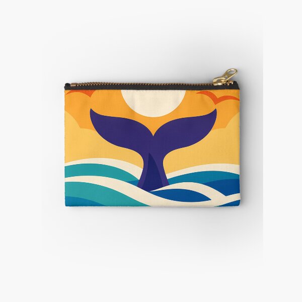 Item preview, Whale Tail Sunset Over Curved Ocean Waves designed and sold by InkSmithery.