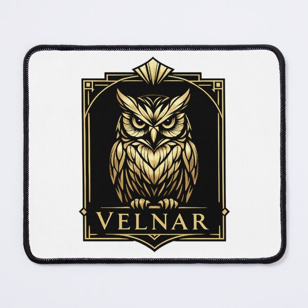 Item preview, VELNAR Owl Vision – Gold Luxury Emblem designed and sold by Ikkipass Enterprises.