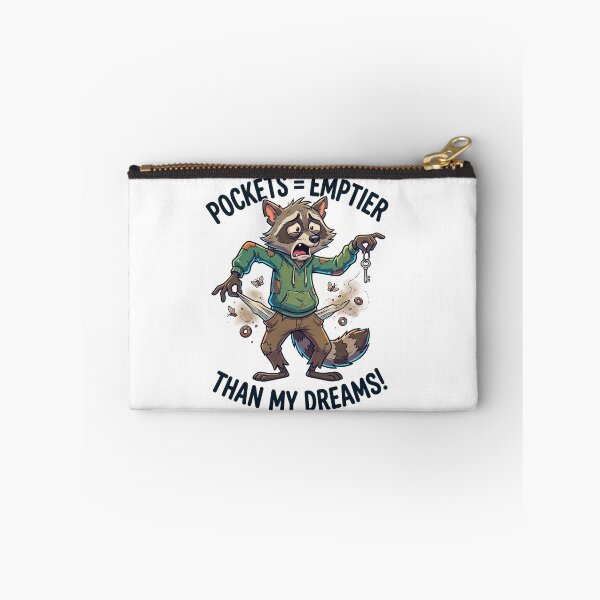 Item preview, Pockets Emptier Than My Dreams Broke Raccoon Sticker designed and sold by CrystalMineArts.
