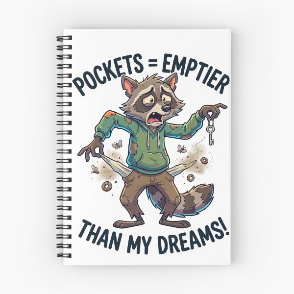 Item preview, Pockets Emptier Than My Dreams Broke Raccoon Sticker designed and sold by CrystalMineArts.