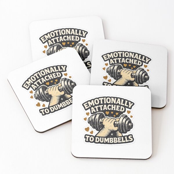 Item preview, Emotionally Attached To Dumbbells Funny Gym Meme Vintage Fitness Design designed and sold by Artbysarmina.