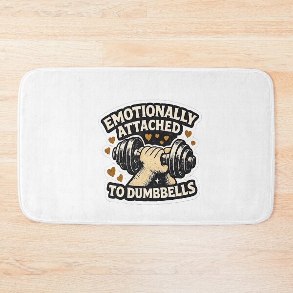 Item preview, Emotionally Attached To Dumbbells Funny Gym Meme Vintage Fitness Design designed and sold by Artbysarmina.