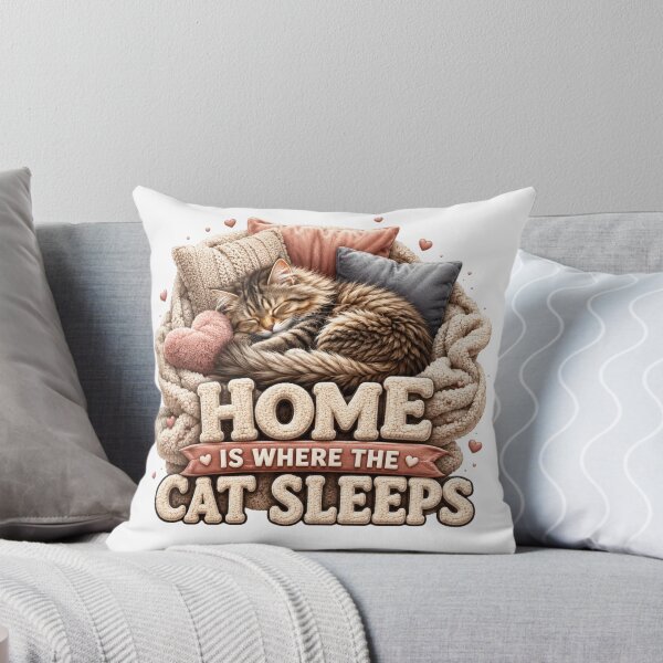 Item preview, Cozy Sleeping Cat Homebody Aesthetic designed and sold by pradeepvisuals.