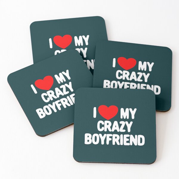 Item preview,   I Love My Crazy Boyfriend Red Heart Love My Crazy Boyfriend Gear designed and sold by Titustore.