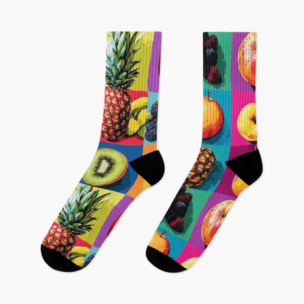 Item preview, Colorful Fruit Grid Pop Art, Vivid Warhol Inspired Pattern Print designed and sold by daila70.