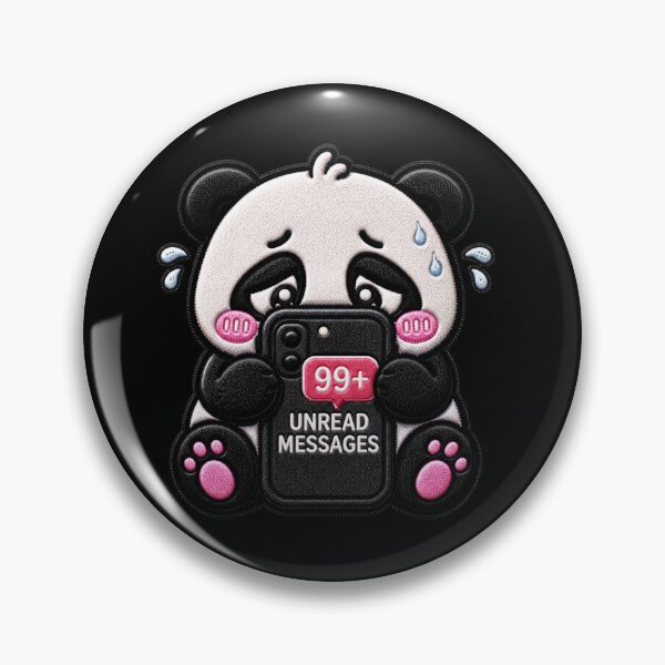Item preview, Unread Messages Panda Embroidery Patch Cute designed and sold by ColorSplash123.