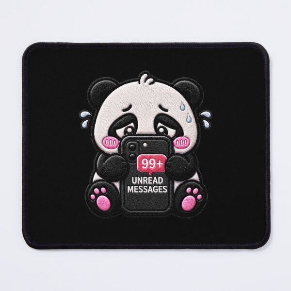 Item preview, Unread Messages Panda Embroidery Patch Cute designed and sold by ColorSplash123.