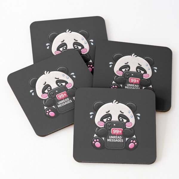 Item preview, Unread Messages Panda Embroidery Patch Cute designed and sold by ColorSplash123.