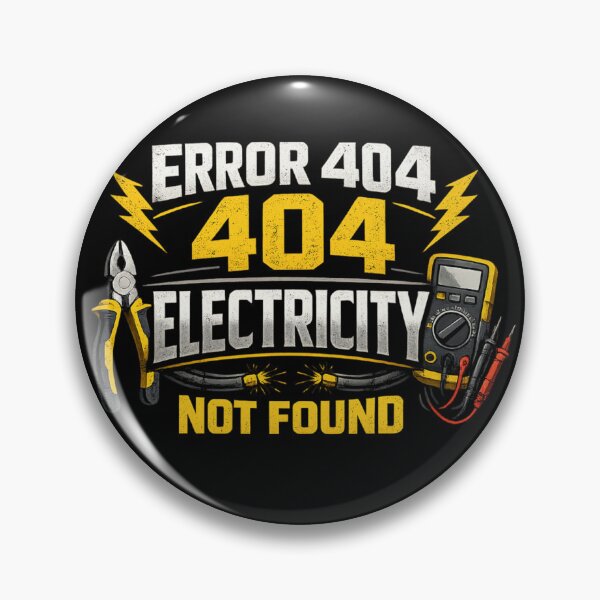Item preview, Error 404 Electricity Not Found Funny Electrician Gift for Men designed and sold by Ladys-Gents.