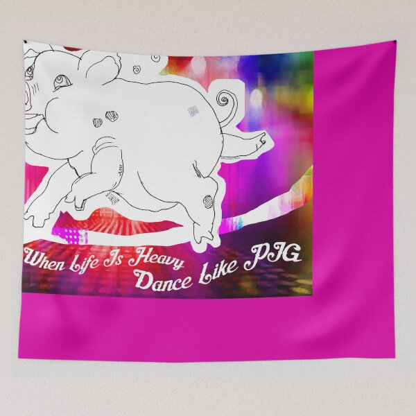 Item preview, When Life Is Heavy - Dance Like A Pig (Ink Drawing by ACCI) designed and sold by VanyssaGraphics.
