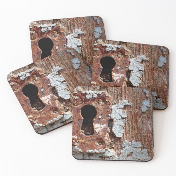 Item preview, Rusty Keyhole on Weathered Wooden Door designed and sold by onubi.