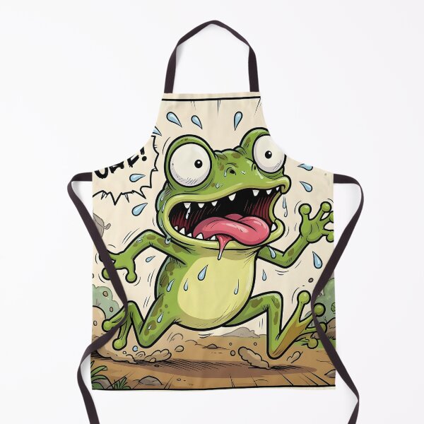 Item preview, Chaotic Frog Panic Running – Funny Meme Stress Overload Cute Animal Design designed and sold by SoftAuraStudi0.