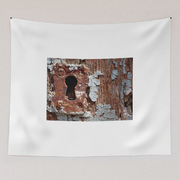 Item preview, Rusty Keyhole on Weathered Wooden Door designed and sold by onubi.