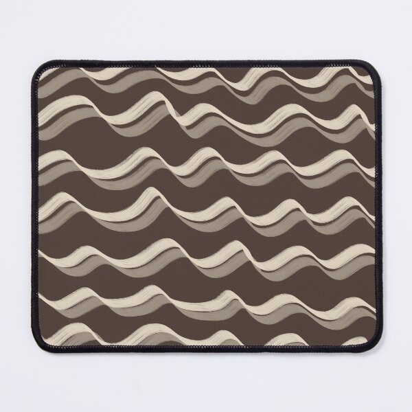 Item preview, Retro Wavy Lines Pattern – Neutral Brown Abstract Design designed and sold by Barelythere2324.