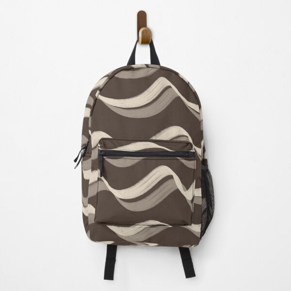 Item preview, Retro Wavy Lines Pattern – Neutral Brown Abstract Design designed and sold by Barelythere2324.