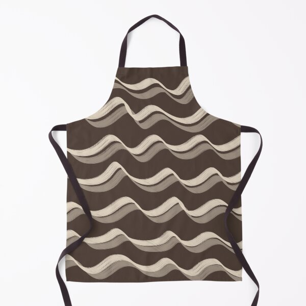 Item preview, Retro Wavy Lines Pattern – Neutral Brown Abstract Design designed and sold by Barelythere2324.