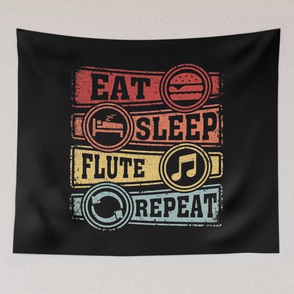 Item preview, Eat Sleep Flute Repeat designed and sold by GabbyKash.
