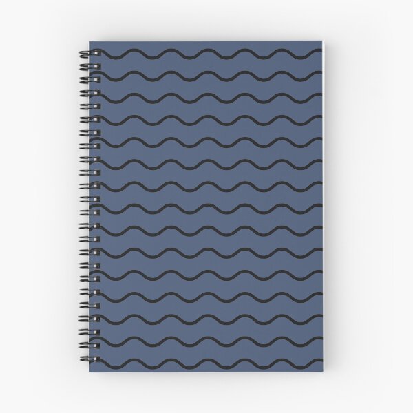 Item preview, Blue And Black Waves Pattern designed and sold by pattern-archive.