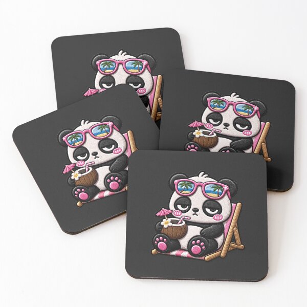Item preview, Mentally On Vacation Panda Embroidery Patch designed and sold by ColorSplash123.