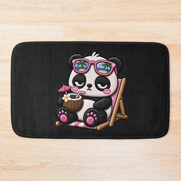 Item preview, Mentally On Vacation Panda Embroidery Patch designed and sold by ColorSplash123.