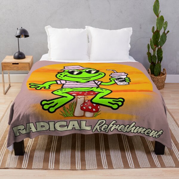Item preview, Radical Refreshment: Retro Coffee Frog on Mushroom designed and sold by 2msons.