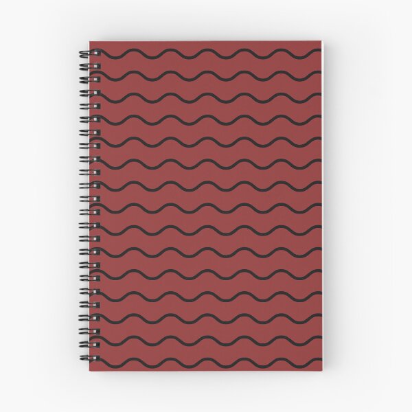 Item preview, Brick Red And Black Waves Pattern designed and sold by pattern-archive.