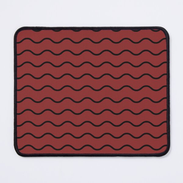 Item preview, Brick Red And Black Waves Pattern designed and sold by pattern-archive.