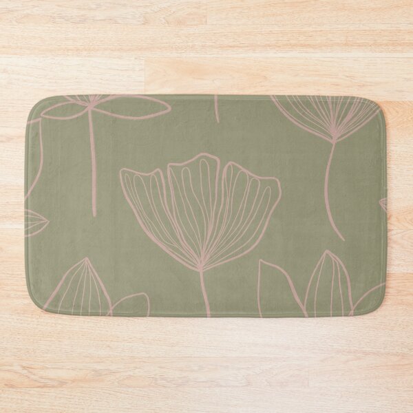 Item preview, Minimal Botanical Line Art Pattern – Sage Green Floral Design designed and sold by Barelythere2324.
