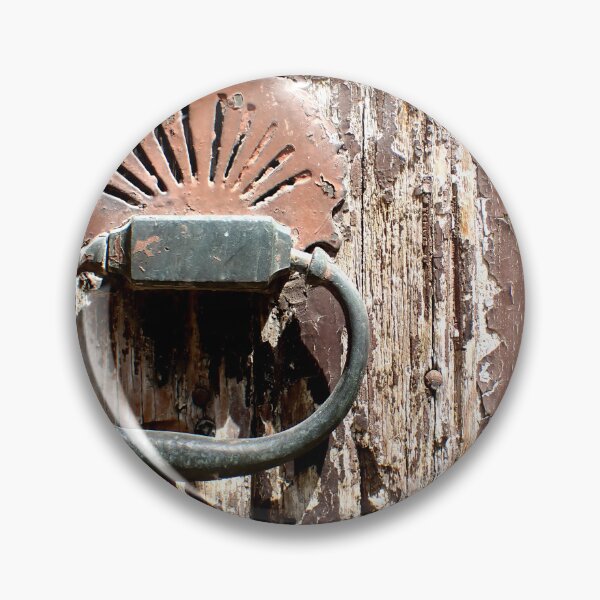 Item preview, Vintage Door Knocker on Weathered Wooden Door designed and sold by onubi.