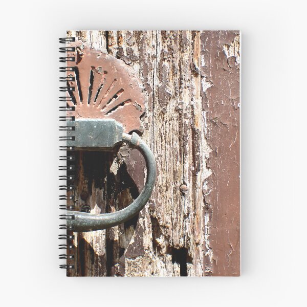 Item preview, Vintage Door Knocker on Weathered Wooden Door designed and sold by onubi.