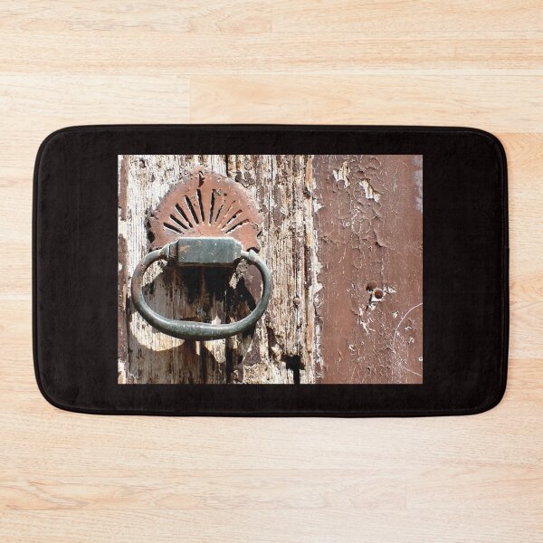 Item preview, Vintage Door Knocker on Weathered Wooden Door designed and sold by onubi.