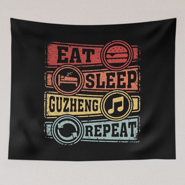 Item preview, Eat Sleep Guzheng Repeat designed and sold by GabbyKash.