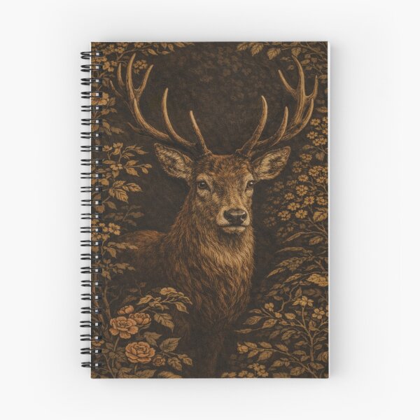 Item preview, Vintage Stag Portrait - Dark Academia Forest Deer Art designed and sold by myforestfog.