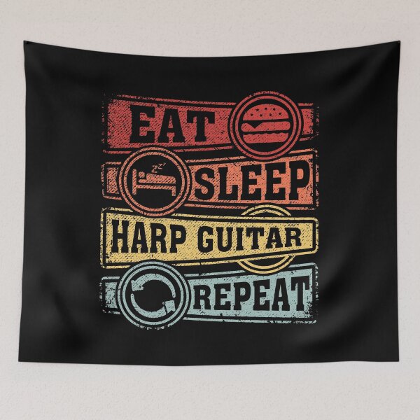 Item preview, Eat Sleep Harp guitar Repeat designed and sold by GabbyKash.