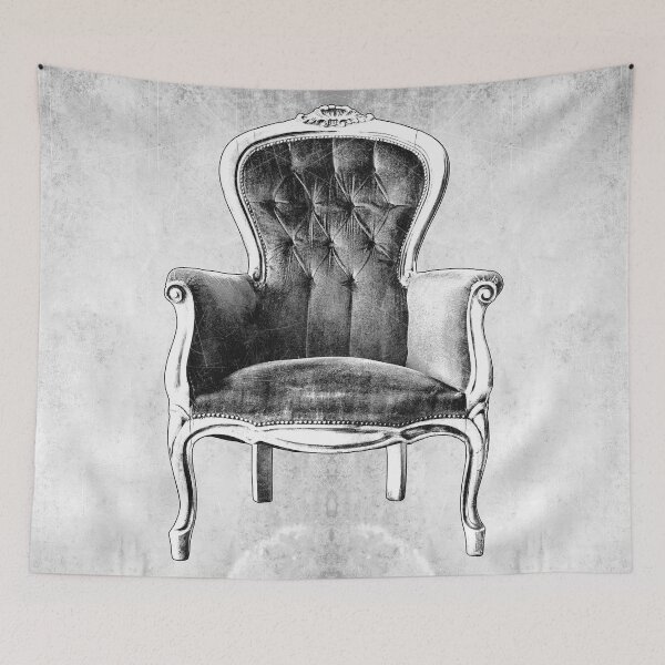 Item preview, 19th Century Victorian Tufted Velvet Armchair Throne designed and sold by Ghoul Enterprises.