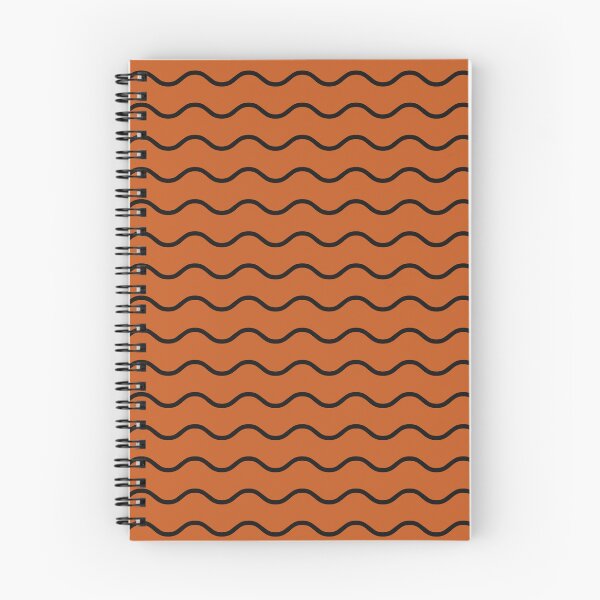 Item preview, Burnt Orange And Black Waves Pattern designed and sold by pattern-archive.