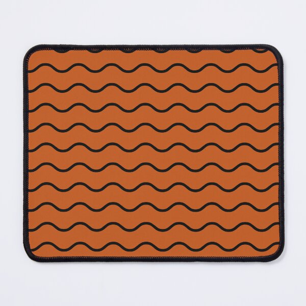 Item preview, Burnt Orange And Black Waves Pattern designed and sold by pattern-archive.