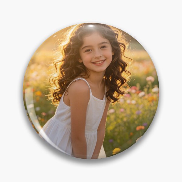 Item preview, Little Girl in Wildflower Field at Sunset designed and sold by AwakenFah.