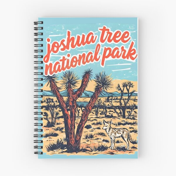 Item preview, Joshua Tree Park California Landscape Cute Coyote Cactus  designed and sold by HowToCanadian.