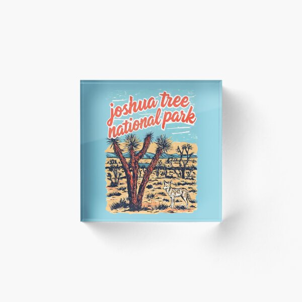 Item preview, Joshua Tree Park California Landscape Cute Coyote Cactus  designed and sold by HowToCanadian.