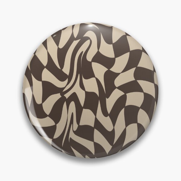 Item preview, Retro Distorted Checkerboard Pattern – Brown Neutral Abstract designed and sold by Barelythere2324.